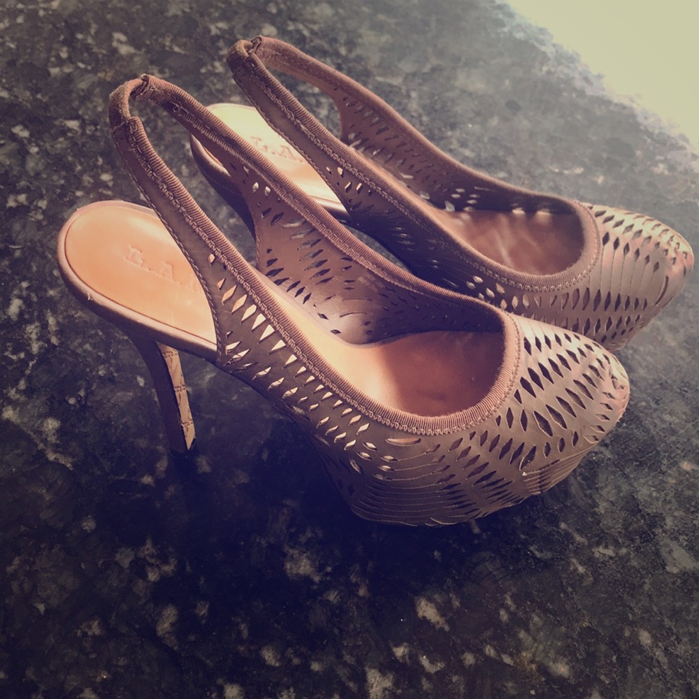L.A.M.B platform heels